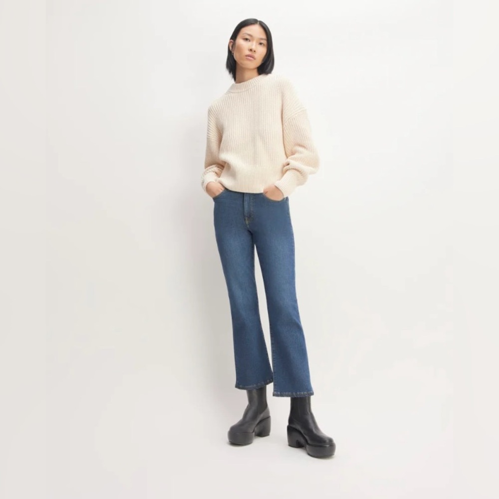 EUC EVERLANE The Kick Bootcut Jeans DARK INDIGO BLUE Size 28